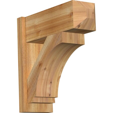 Ekena Millwork Imperial Rough Sawn Craftsman Outlooker, Western Red Cedar, 8"W x 22"D x 22"H OUT08X22X22IMP04RWR